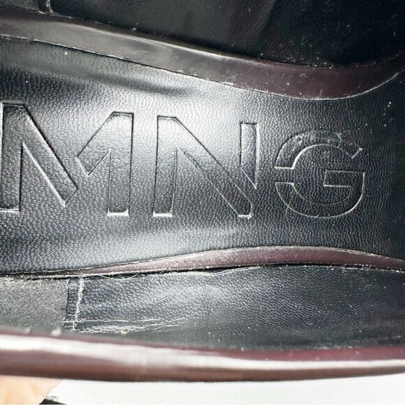 Mango Track Sole Leather Slip-On Loafer with Track Sole Deep Burgundy Sz 7.5 - Picture 11 of 14